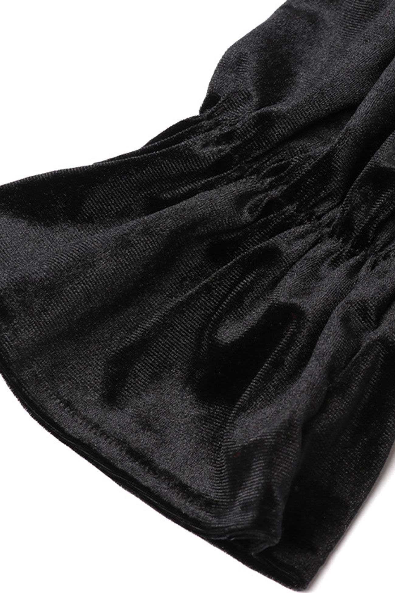 Off Shoulder Flares Sleeve Corset Velvet Dress