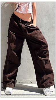 CityHottie - Hot Sell Quality Grunge Streetwear Cargo Pants Woman Low Waist Baggy Mom Jeans Vintage 90s Hippie Wide Leg Denim Trousers Korean Outfits
