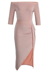 CityHottie Wrap Hip Slit Collar Maxi Dresses(5 Colors)