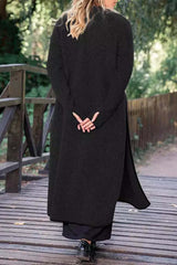 Loose Plus Size Knit Lace Fleece Midi Dress