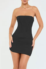 Katie Strapless Mesh Sexy Party Mini Dress