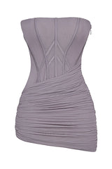Katie Strapless Mesh Sexy Party Mini Dress