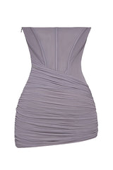 Katie Strapless Mesh Sexy Party Mini Dress