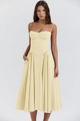 Edith Spaghetti Strap A-line Loose Midi Dress