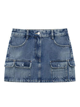 Women's Slim Fit Workwear Denim Skirt Blue bottoms Clothes kakaclo skirt skirts Women's Bottoms