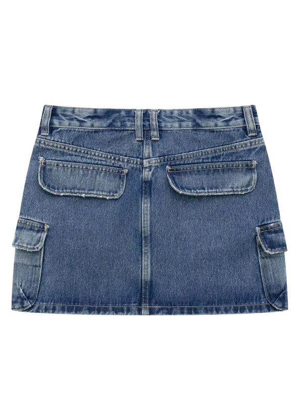 Women's Slim Fit Workwear Denim Skirt