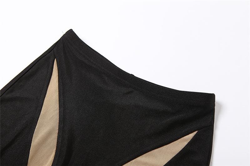 Contrast tube top backless sleeveless leggings pant set