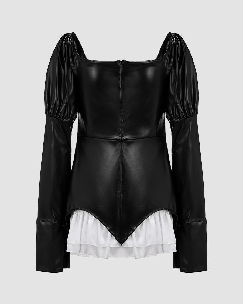 Ellingham PU Leather Corset Dress