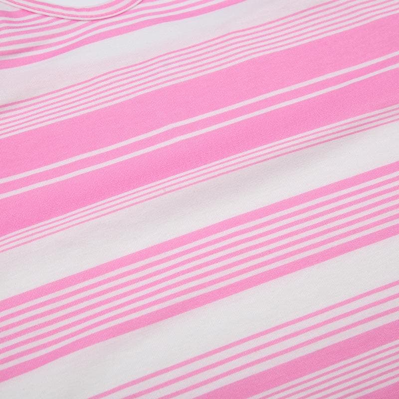 Striped contrast v neck backless cami top