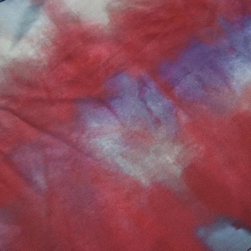 Tie dye u neck contrast backless cami crop top