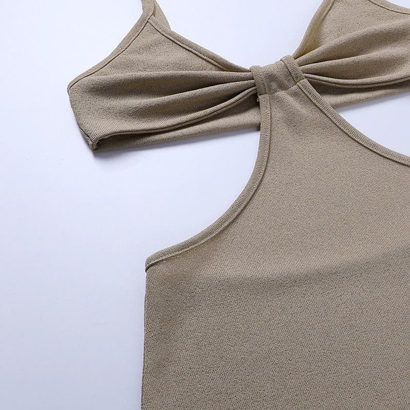 Hollow out cami maxi dress