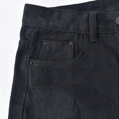 CityHottie - Womens Fashion Skull Patterned Low Rise Jeans Streetwear Women Clothing Black Denim Trousers Cyber Y2k Aesthetic Goth Pants C82-DI53