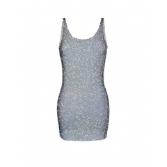 Cathy Glitter See Through Sexy Mini Dress