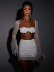 Cathy Mesh Sexy Mini Dress