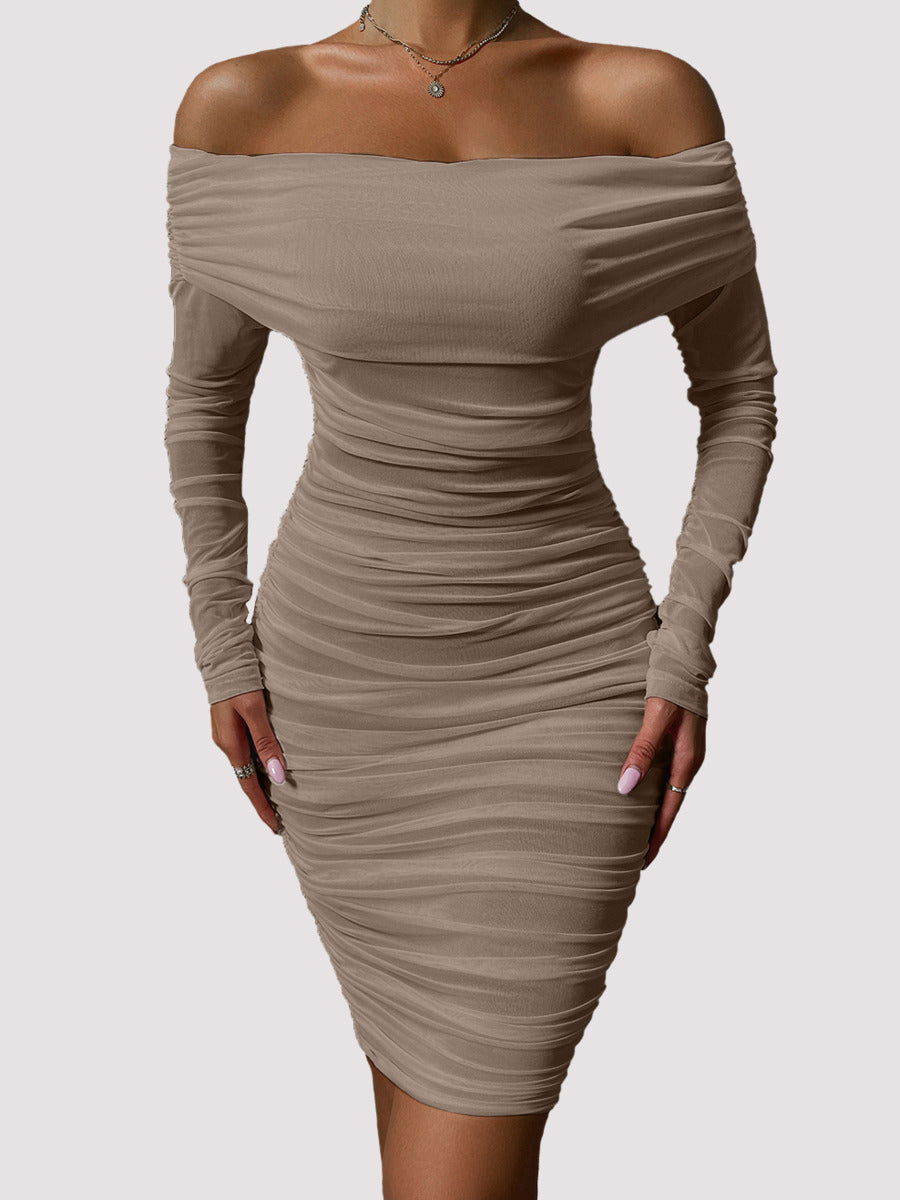 Stella Off Shoulder Mesh Party Dress