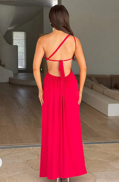 One Shoulder Maxi Dress