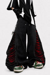 Ripped Baggy Barrel Leg Streetwear Jeans