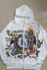 Miracle Collage Graphic Full Zip Hoodie