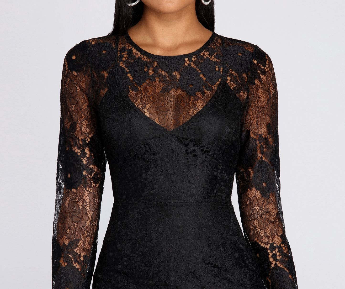 Zuri Formal Scalloped Charming Lace Midi Dress