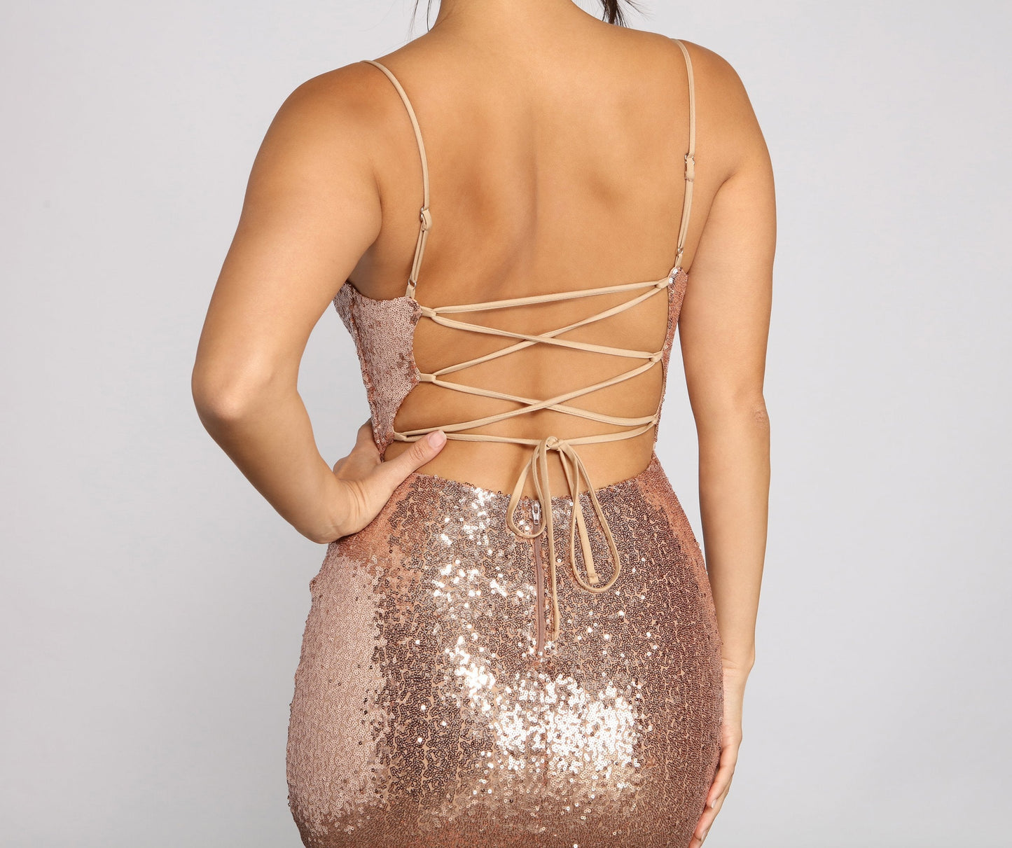 Summer Formal Stylish Sequin Mini Dress