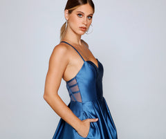 Dasha Formal Stylish Satin Party Dress