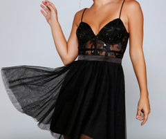 Prue Formal Embroidered Charming Sequin Party Dress