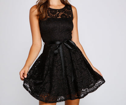 Violetta Formal Glitter Charming And Lace Party Dress