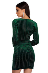 Cassie Velvet Stylish Wrap Dress