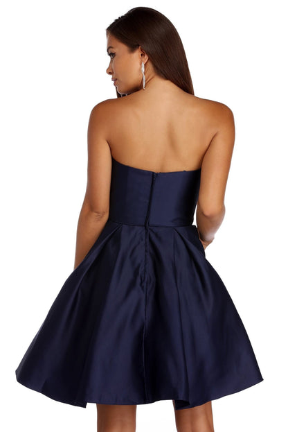 Noelle Formal Stylish Satin Party Dress