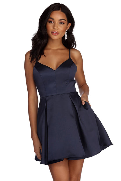 Jenny Formal Satin Party Dress - Lady Occasions