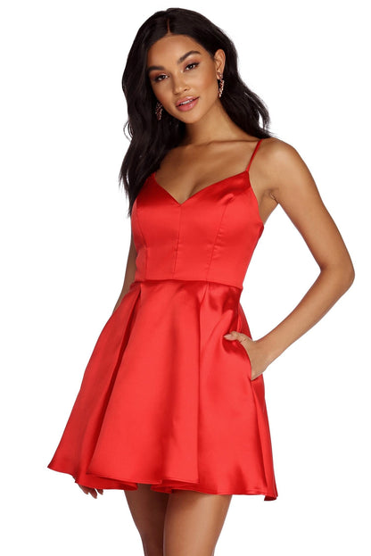 Jenny Formal Satin Party Dress - Lady Occasions