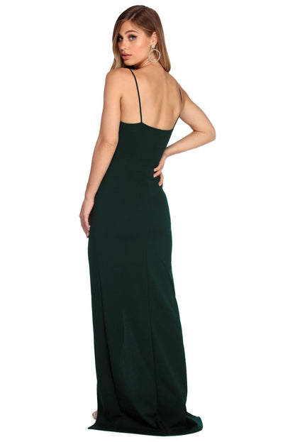 Caris Formal Stylish Sleeveless Wrap Dress