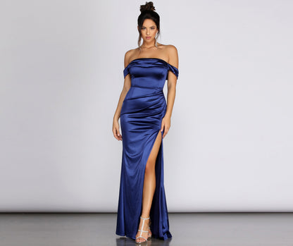 Madonna Satin Stylish Evening Gown