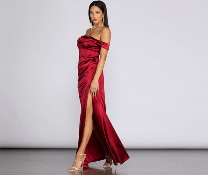 Madonna Satin Stylish Evening Gown