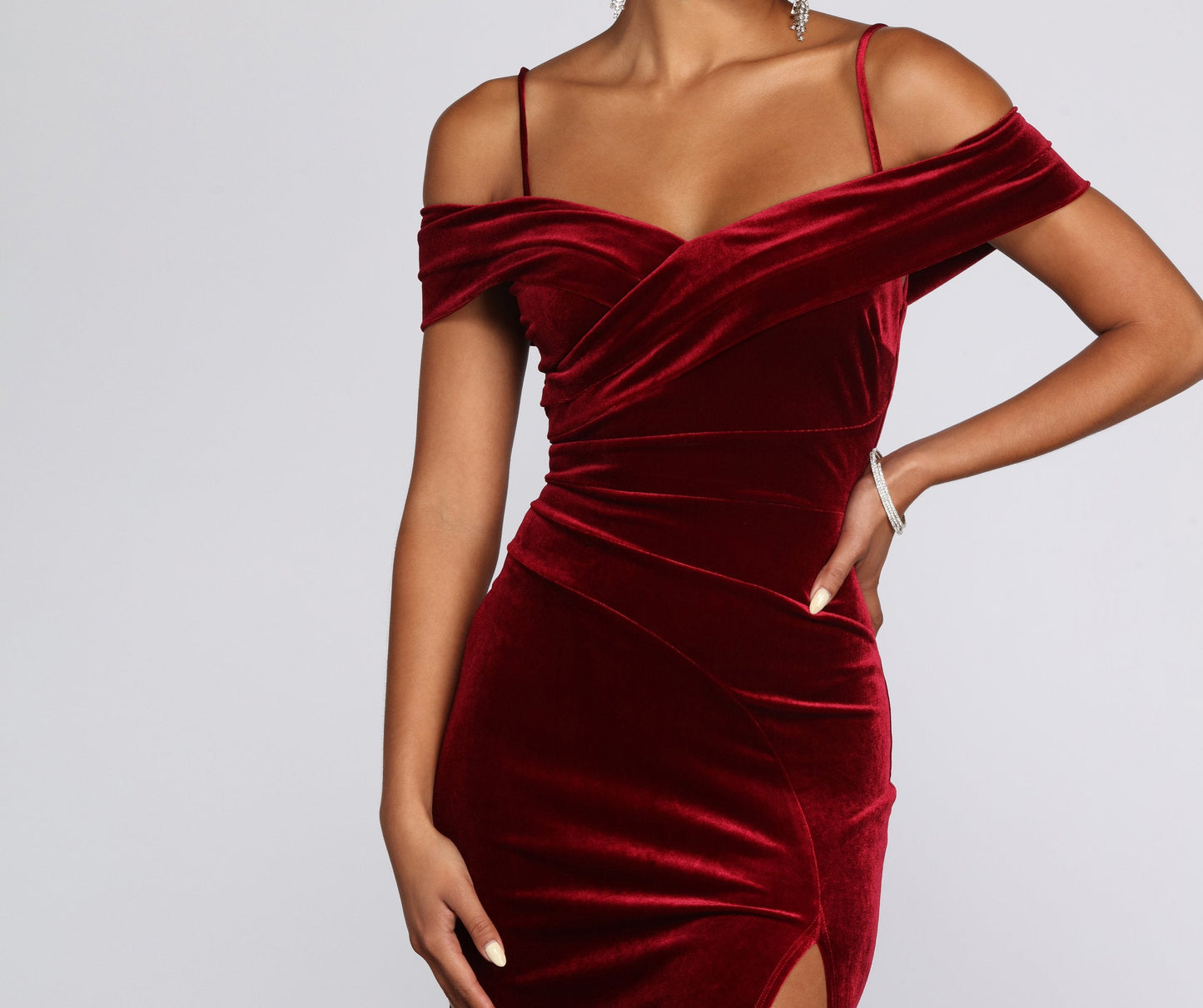 Christiana Velvet Stylish Formal Dress