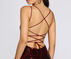 Ash High Stylish Slit Sequin Dress
