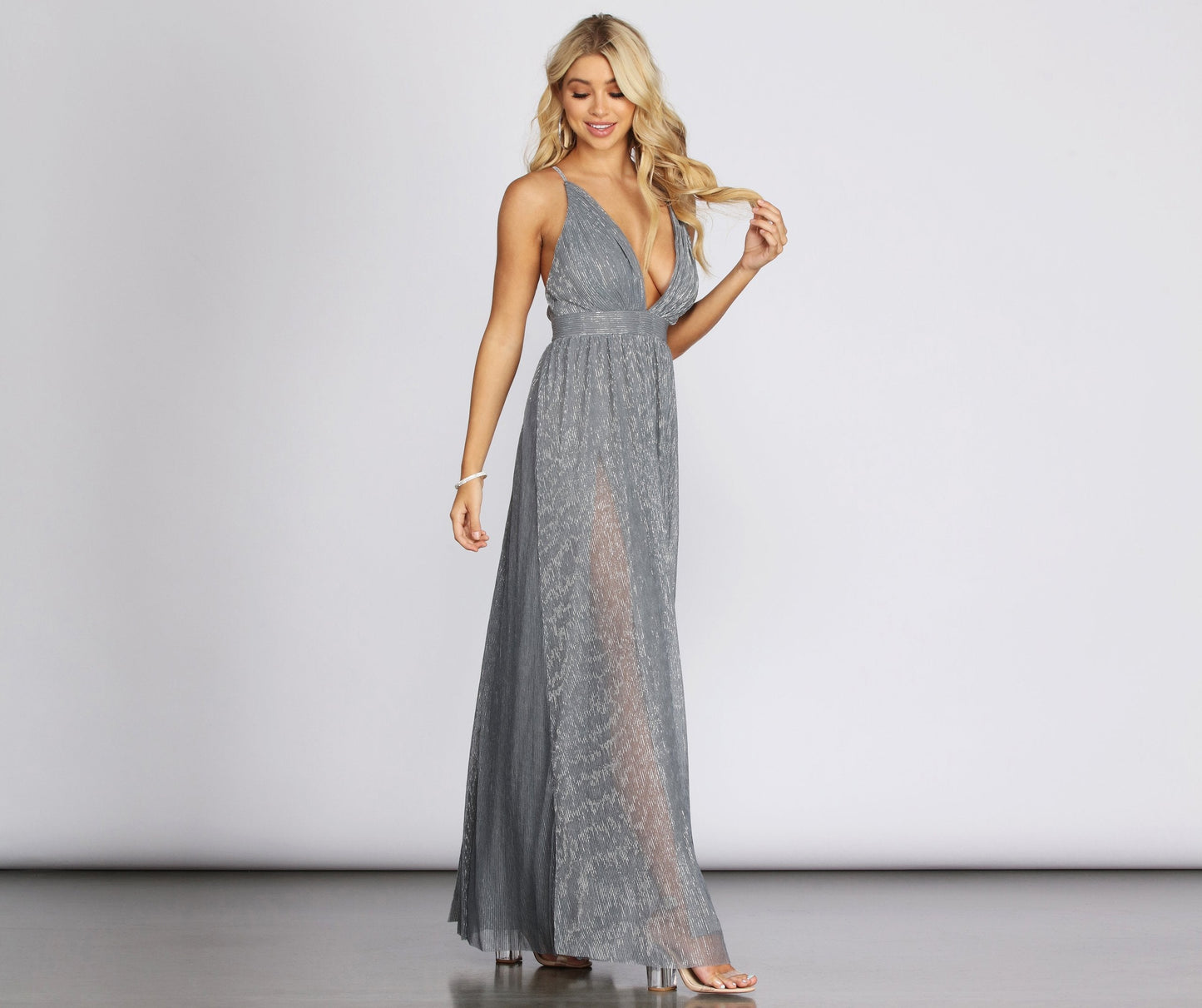 Marian Metallic Stylish Formal Dress