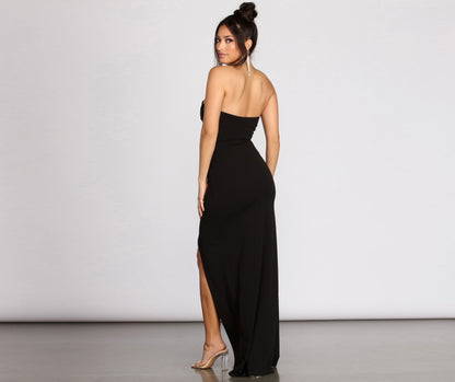 Tasha Strapless Stylish Crepe Dress