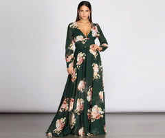 Irina Floral Chiffon A-Line Dress - Lady Occasions