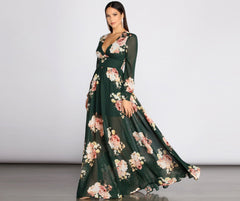 Irina Floral Stylish Chiffon A-Line Dress