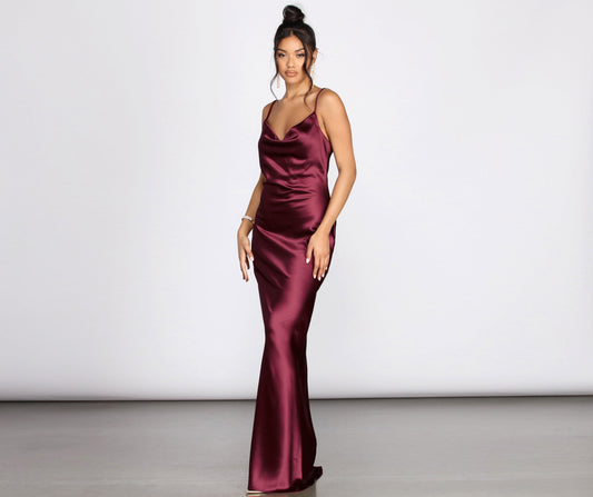 Londyn Formal Sleeveless Satin Dress - Lady Occasions