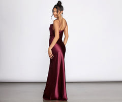 Londyn Formal Stylish Sleeveless Satin Dress