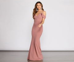 Reese Double Ruffle Charming Off Shoulder Mermaid Dress