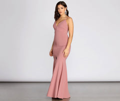 Alia Deep Stylish V Mermaid Dress