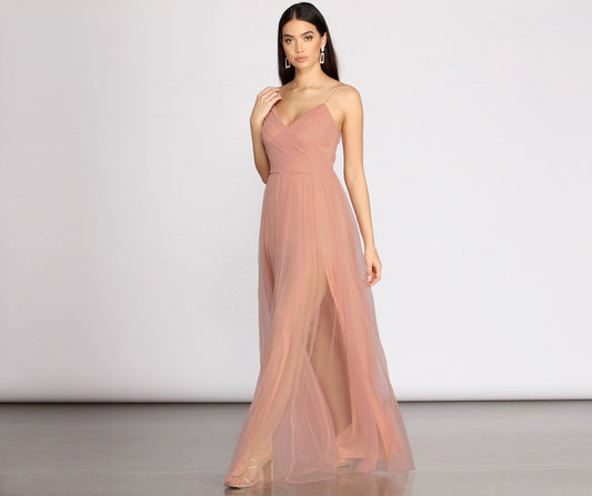 Devon Tulle A-Line Dress - Lady Occasions