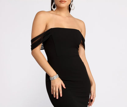 Kalel Off The Charming Shoulder Mermaid Dress