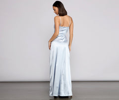 Kel Satin Stylish A-Line Dress