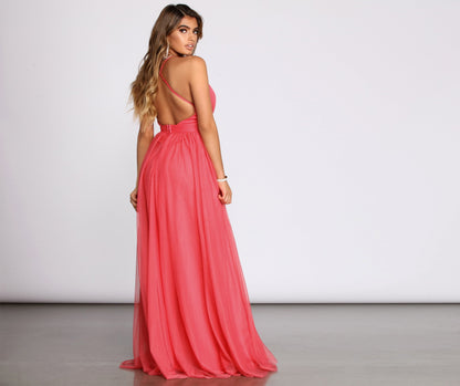 Jodi Tulle Stylish A-Line Dress