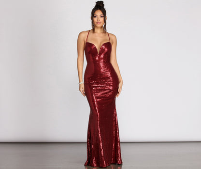 Viva Formal Stylish Sequin Mermaid Dress