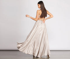 Shira Shine Stylish Lace Back Gown